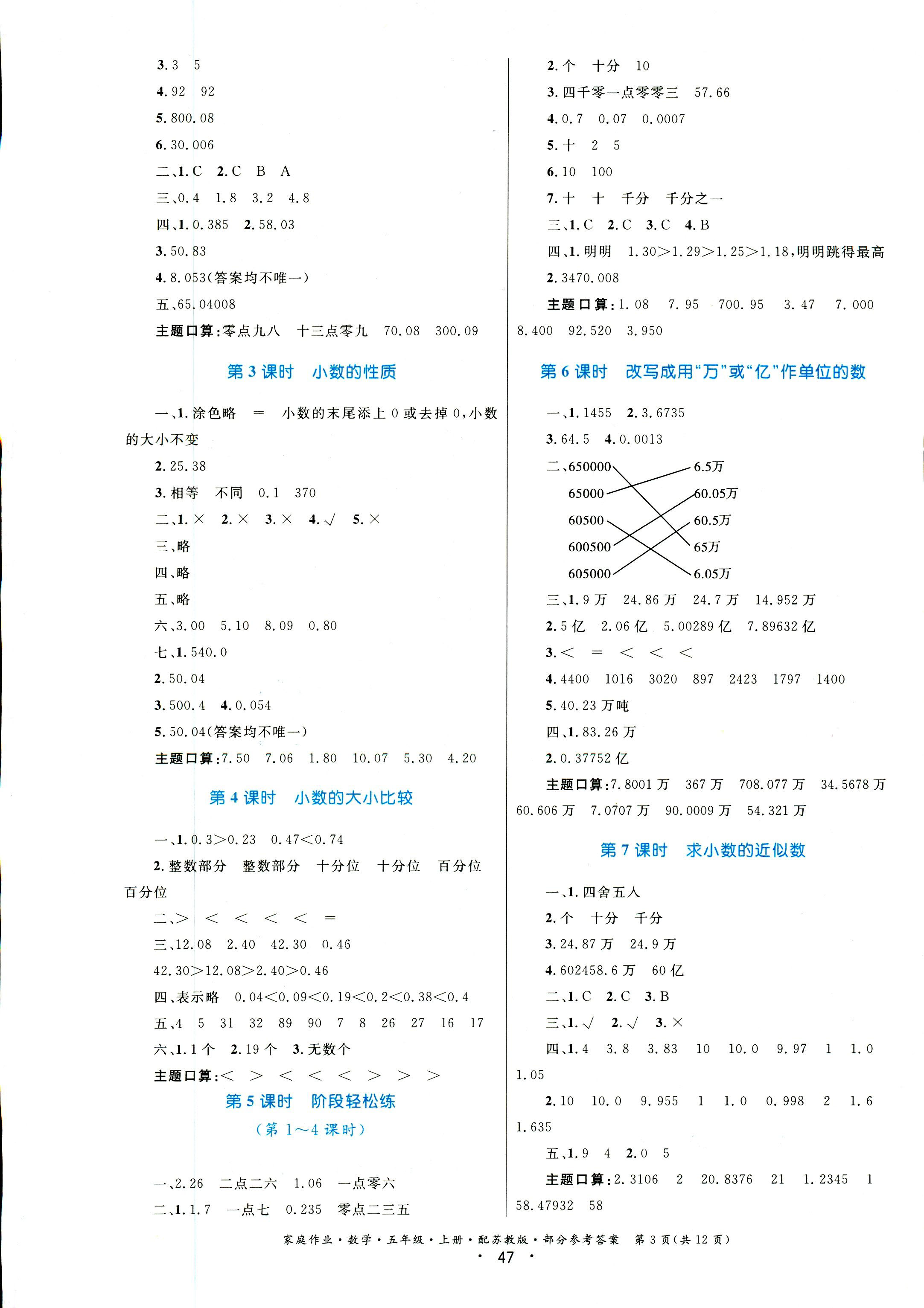 2018年家庭作业五年级数学苏教版答案精英家教网