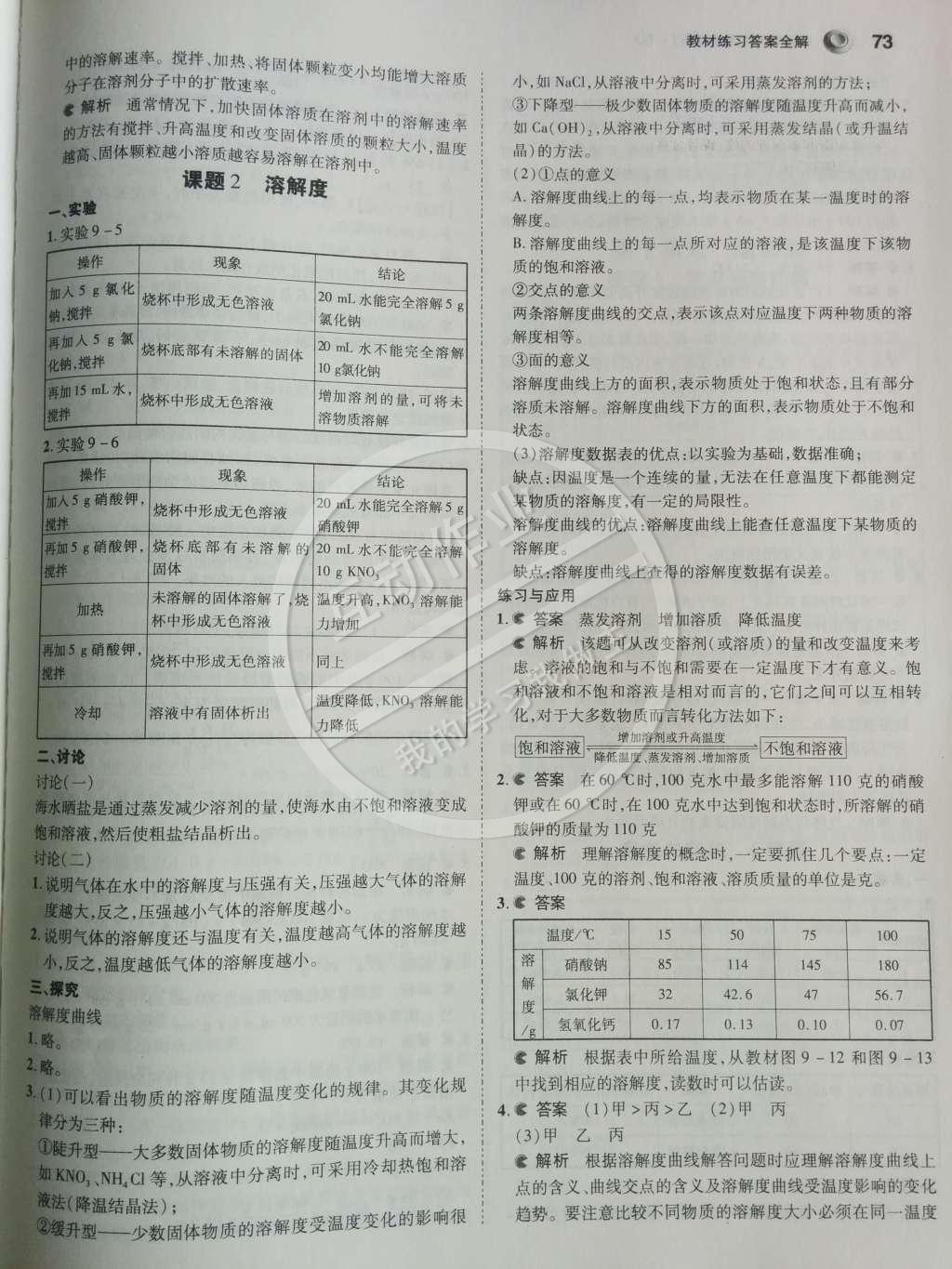 课本九年级化学下册人教版答案—青夏教育精英家教网