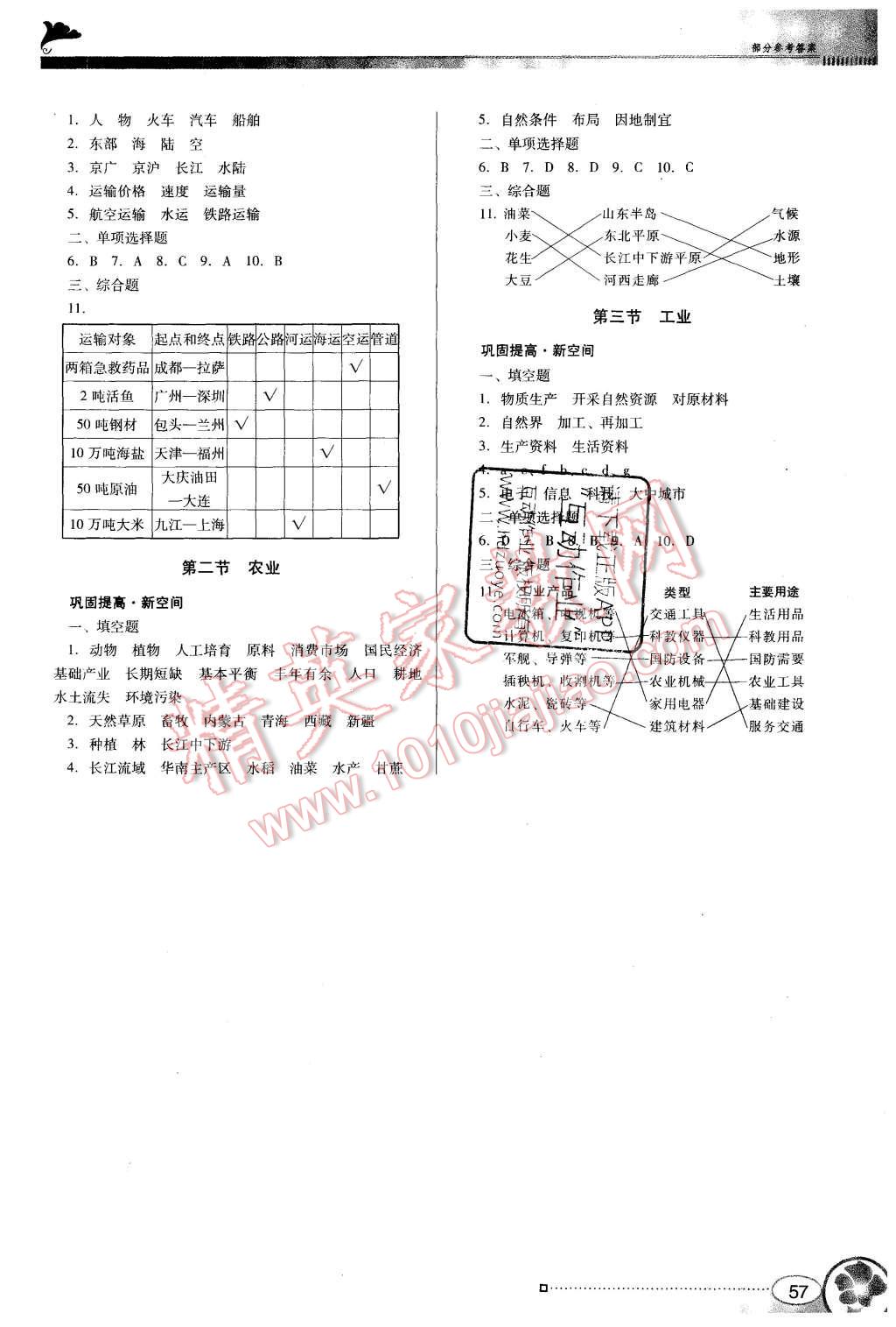 初一地理南方新课堂答案上册世界人口(2)