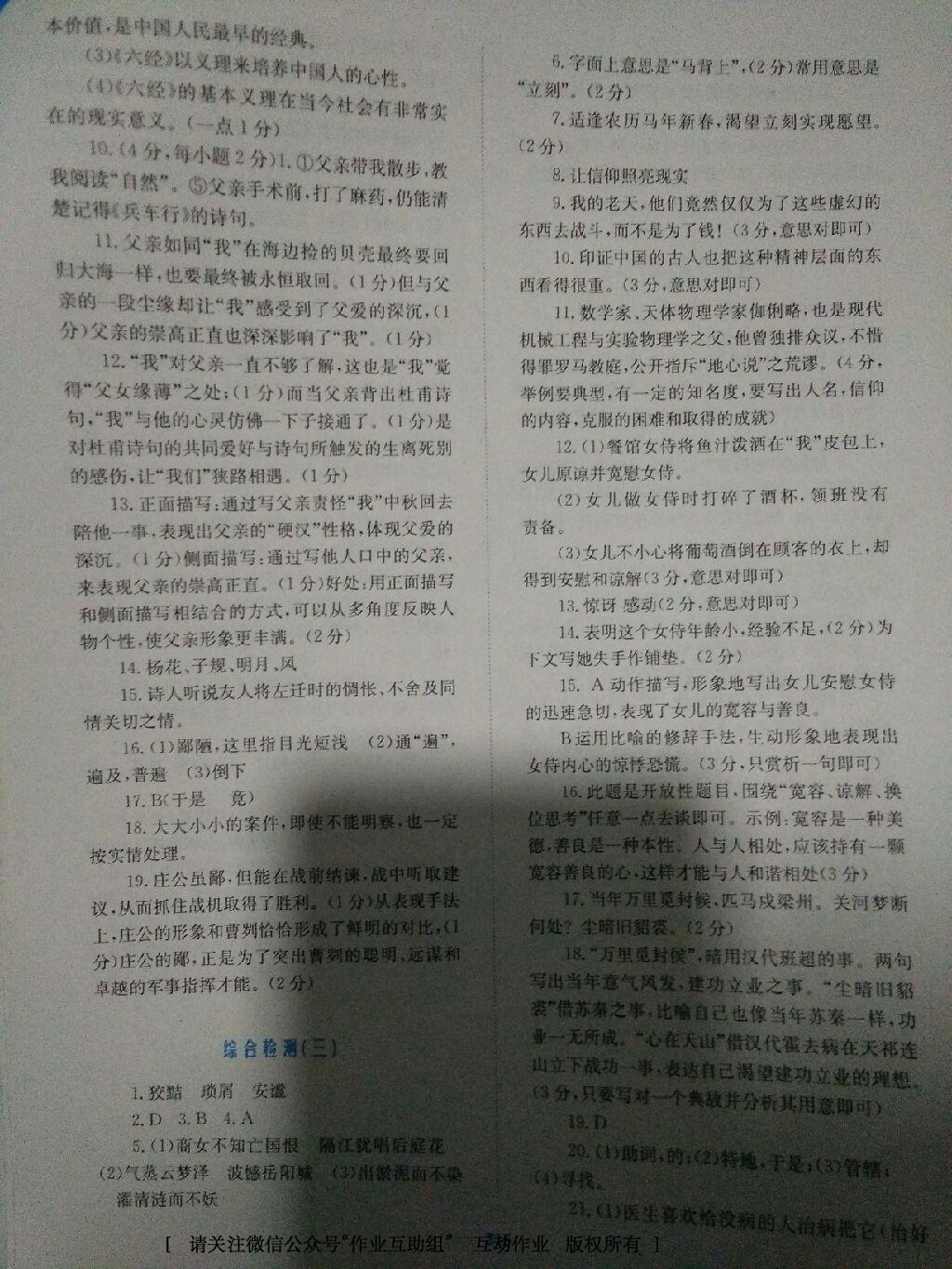 2016年新优化设计初中总复习语文答案—青夏教育精英家教网