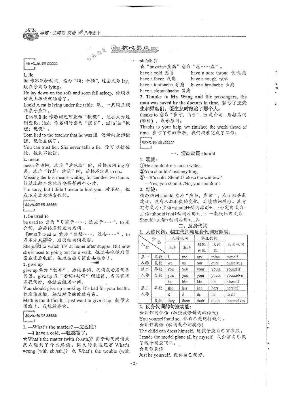 2018年蓉城主阵地八年级英语下册人教版答案