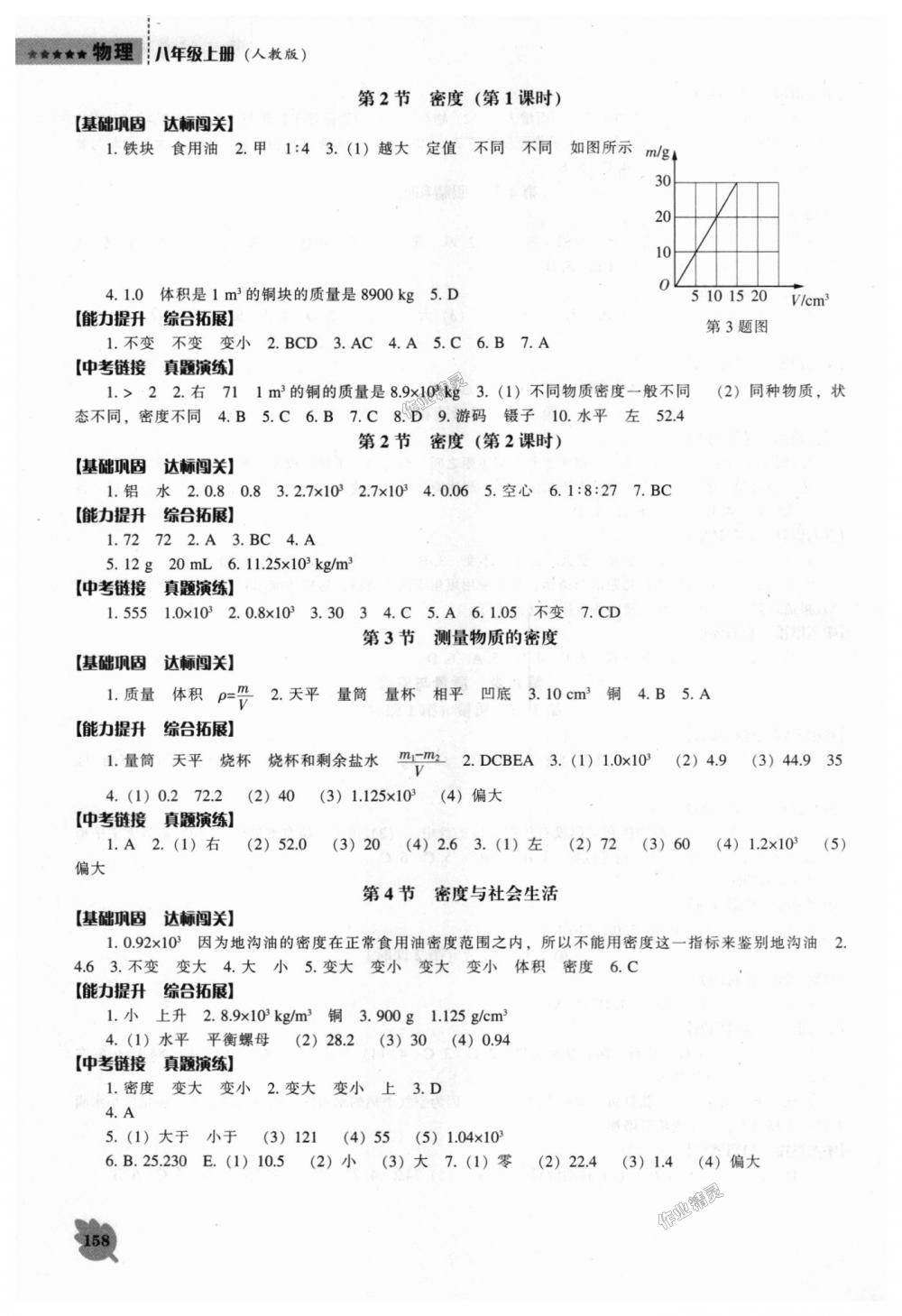 2018年新课程物理能力培养八年级上册人教版答案—青夏教育精英家教