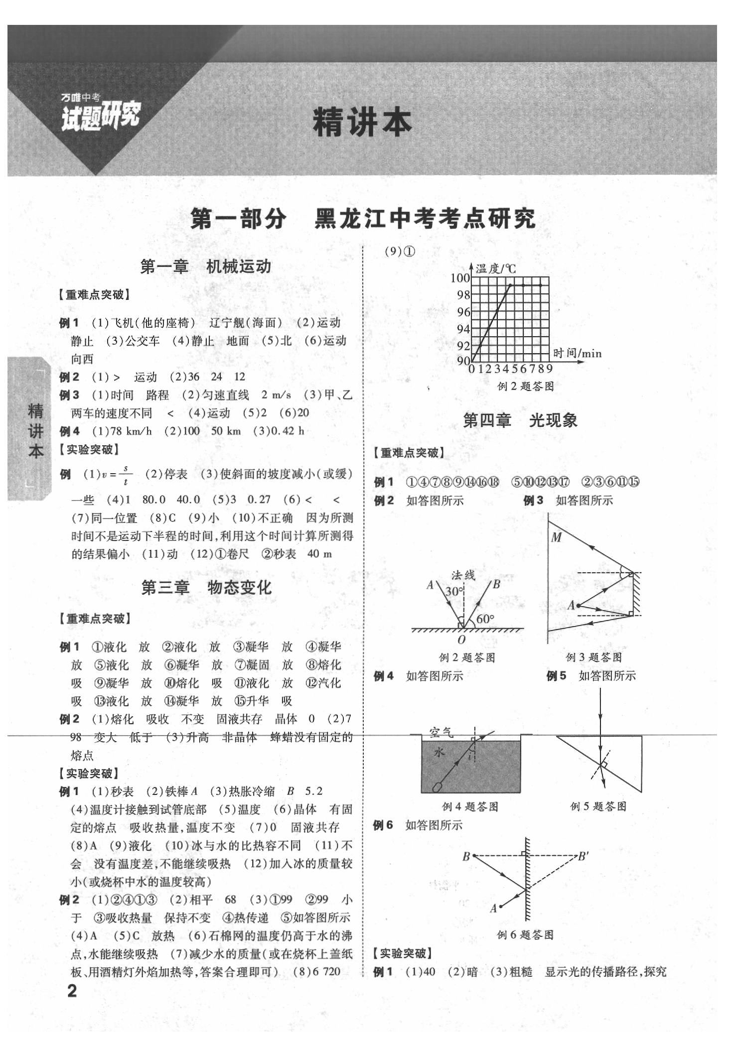 2020年万唯教育中考试题研究物理黑龙江专用