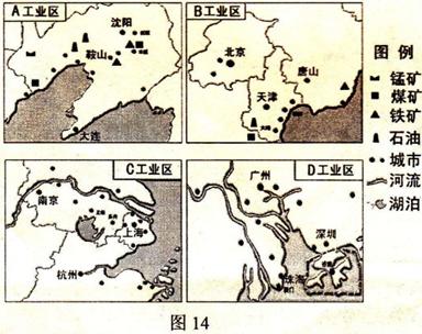 (1)京沪高速铁路连接了我国四大工业区中的__京津唐__工业区和__沪宁