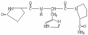 下图是促甲状腺激素释放激素分子结构式.据图回答