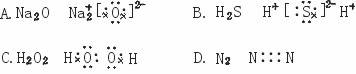 下列物质的电子式书写正确的是      