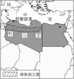 (1)的黎波里的气候类型是;与意大利相比,该气候类型在利比亚分布