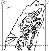 14.读"某地区等高线地图,完成下列问题.