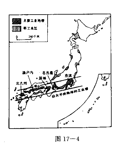 读图(17-4)日本政区图,完成下列要求
