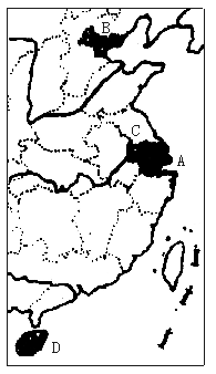 26.读"我国东部沿海的地区图",回答