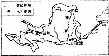 32(12分)读"黄河流域"示意图,回答