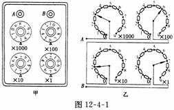旋钮式电阻箱面板如图12-4-1甲所示.