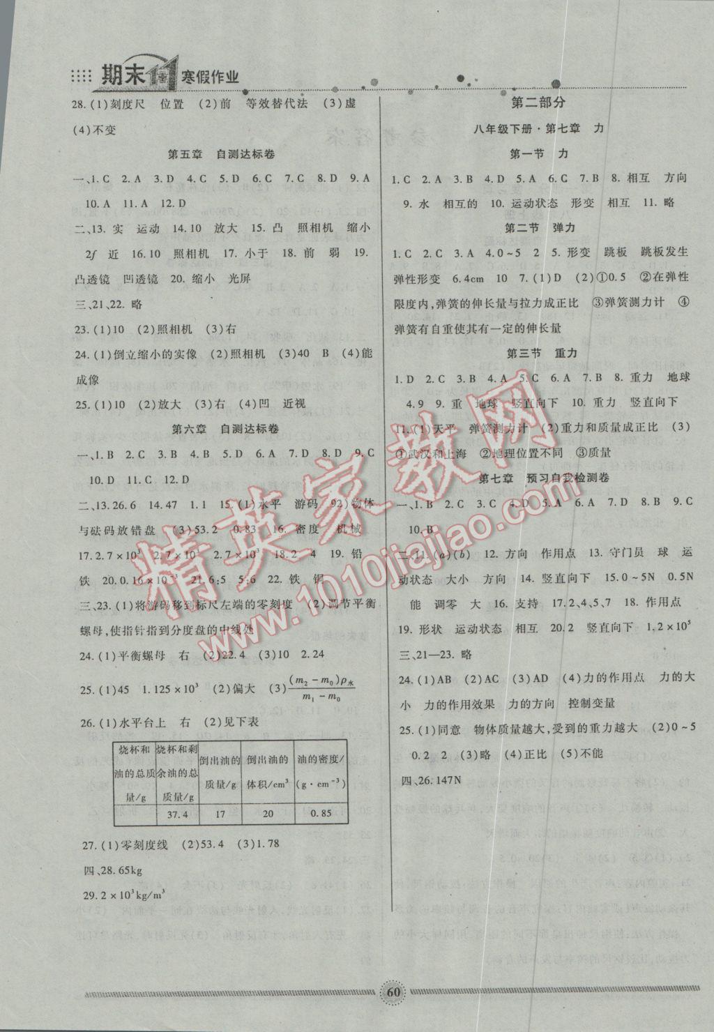 相关练习册答案