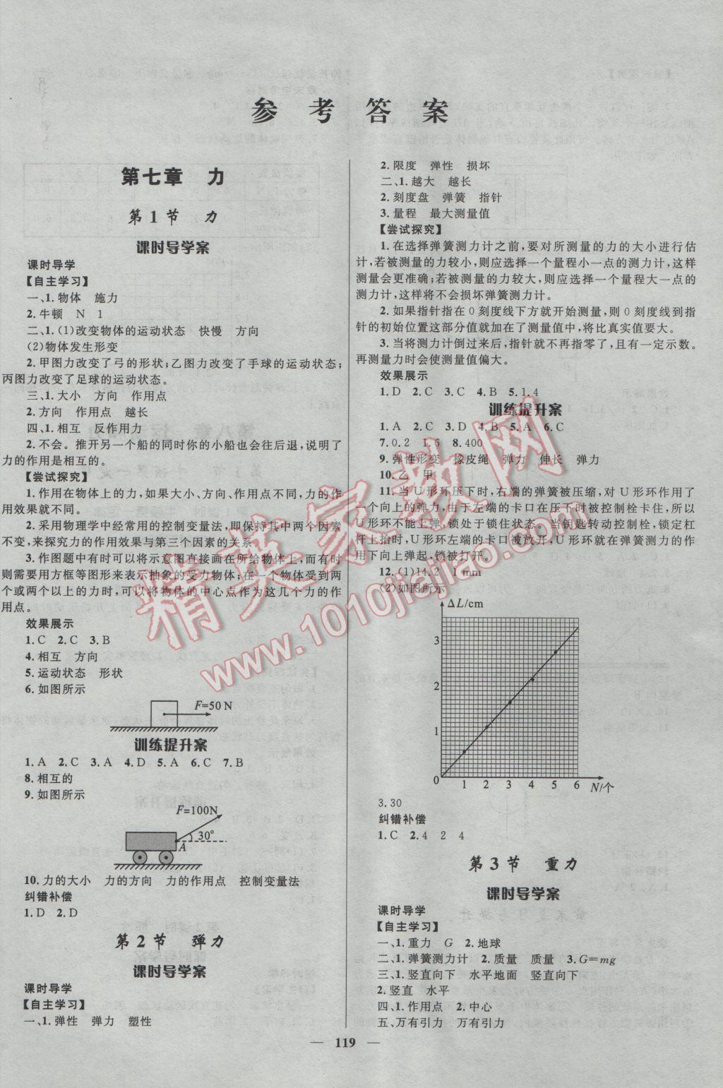 2017年夺冠百分百新导学课时练八年级物理下册人教版