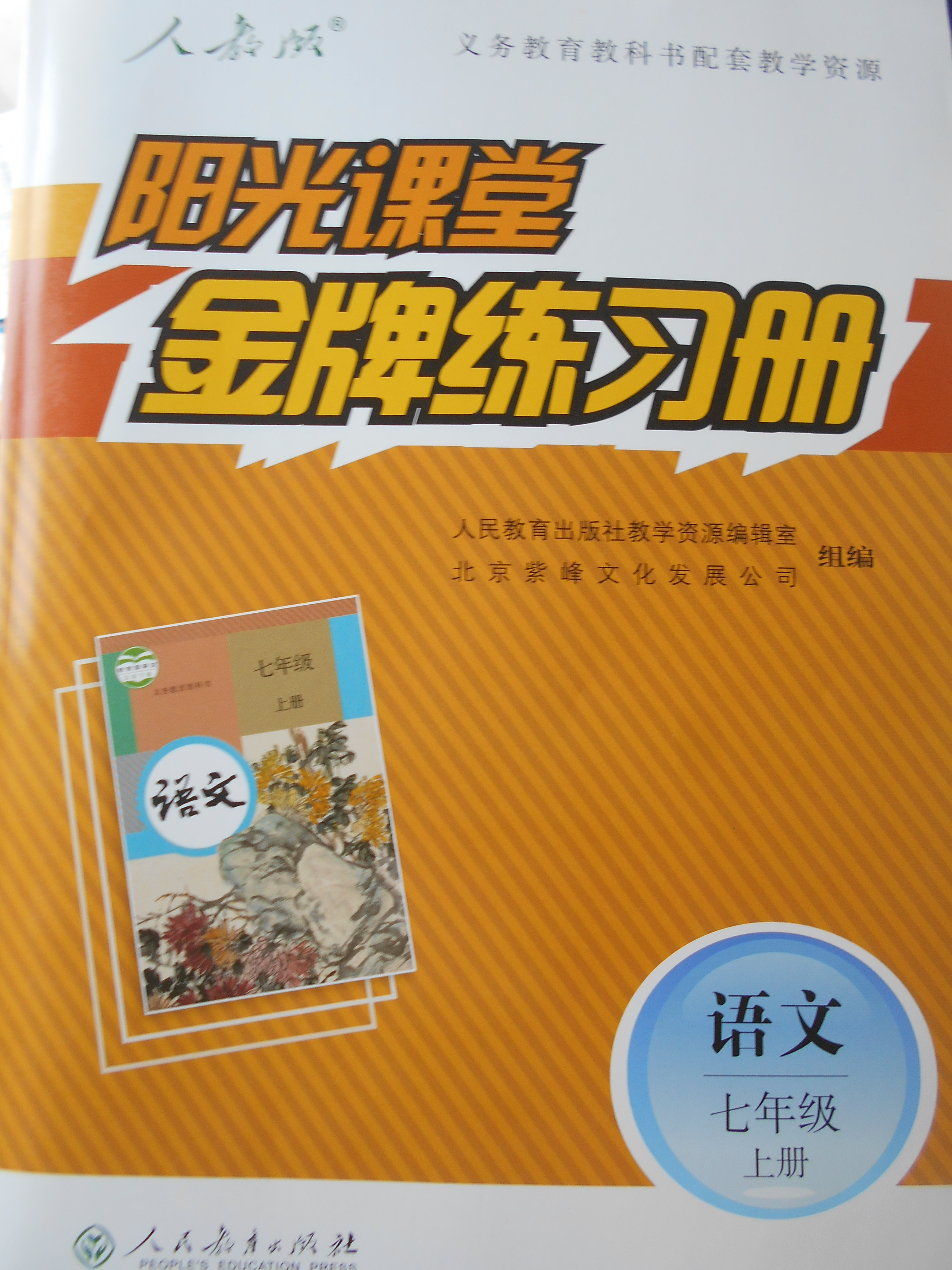 2017年阳光课堂金牌练习册七年级语文上册人教版