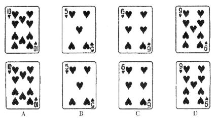 扑克两边三边四边图解图片