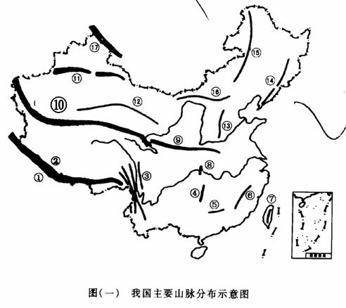 把图中序号代表的山脉,山峰的名称填写在相应的空格内(17分)试题详情d