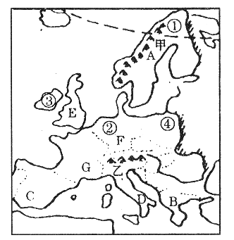西欧地图手绘图片