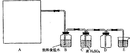 實驗室裡用二氧化錳和濃鹽酸加熱製取氯氣.