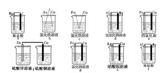 练习1:下列哪些装置能组成原电池?